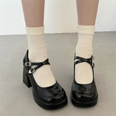 Mary Jane Pumps Woman Super High Heels Shoes Leather Sweet Style Casual Shoes For Women Heeled Shoes Ladies Elegant Lolita Shoes